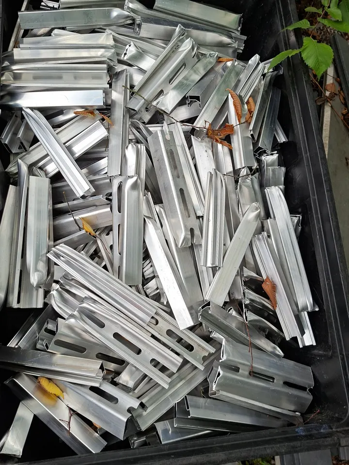Sortierte Aluminiumprofile zur Verwertung