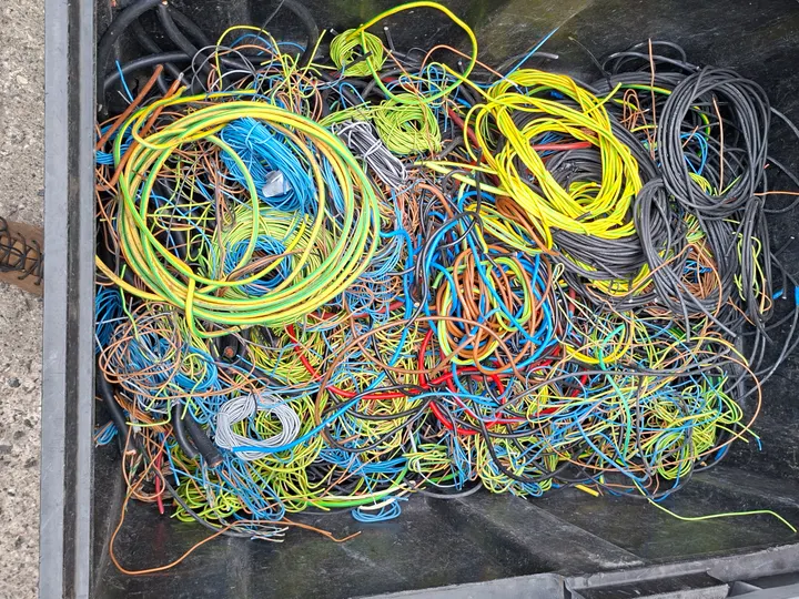 Sortierte Kabel zur Verwertung